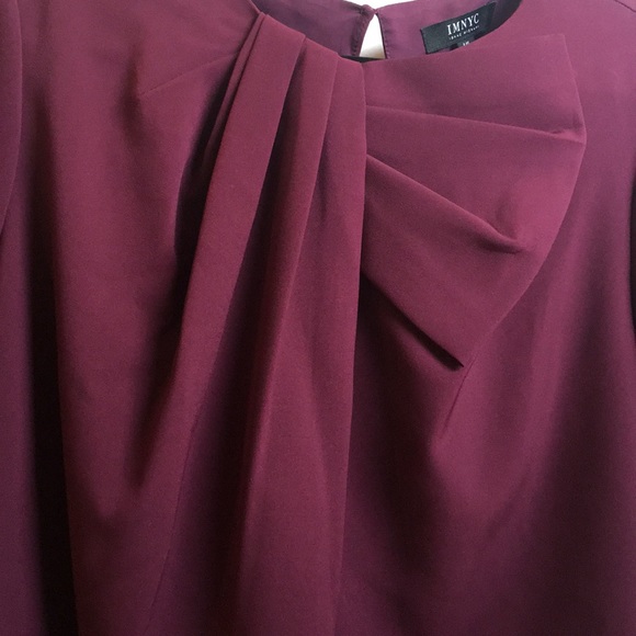 Burgundy Wine Blouse Isaac Mizrahi NYC - Picture 5 of 7
